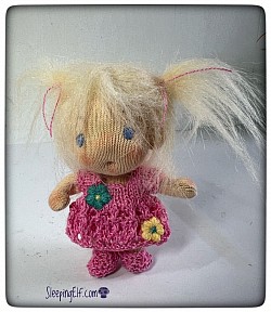 Little Grace , tiny Waldorf style doll