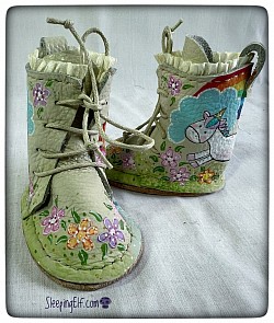 Hand painted leather Sasha boots